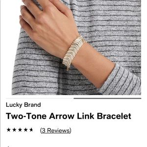 Lucky Brand Two Toned Arrow Link Bracelet